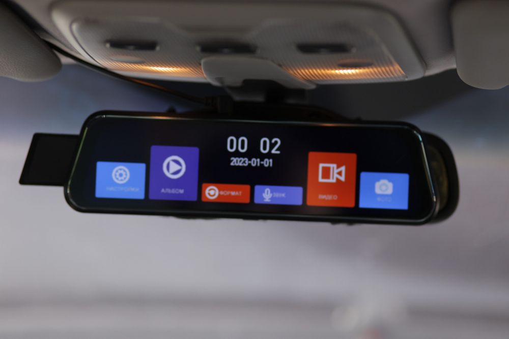 Зеркало видеорегистратор 10" 2 камеры Super Full HD Безопасность 24×7!