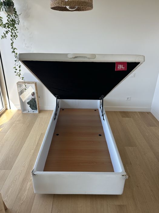 Sommier com arrumação Bedline 0.9x2m