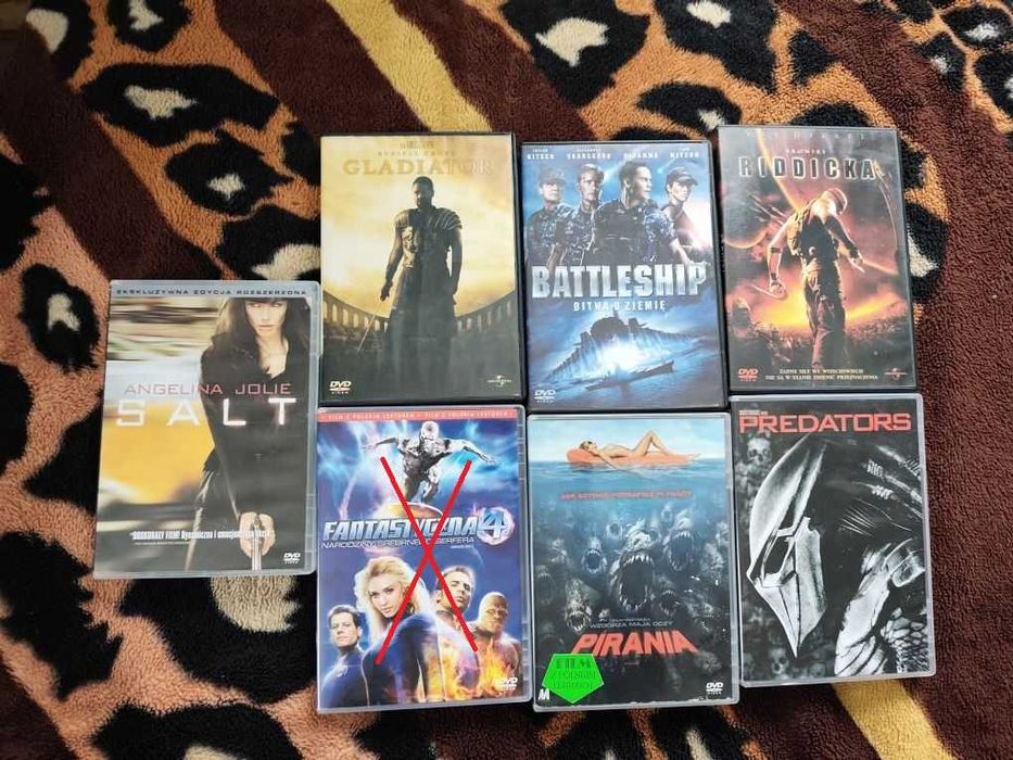 Zestaw filmów DVD całość