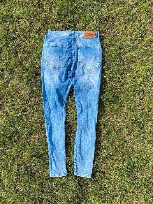 Spodnie damskie SikSilk jeansy slim blue niebieski denim women M