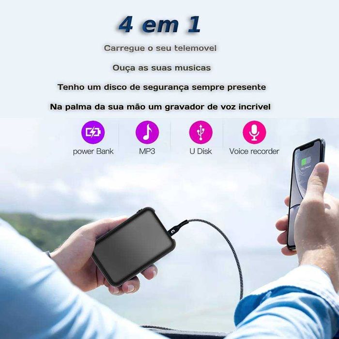 Voice Recorder with Sound Detection and 11-Day Battery Life — Disguised Power Bank63824729686147121