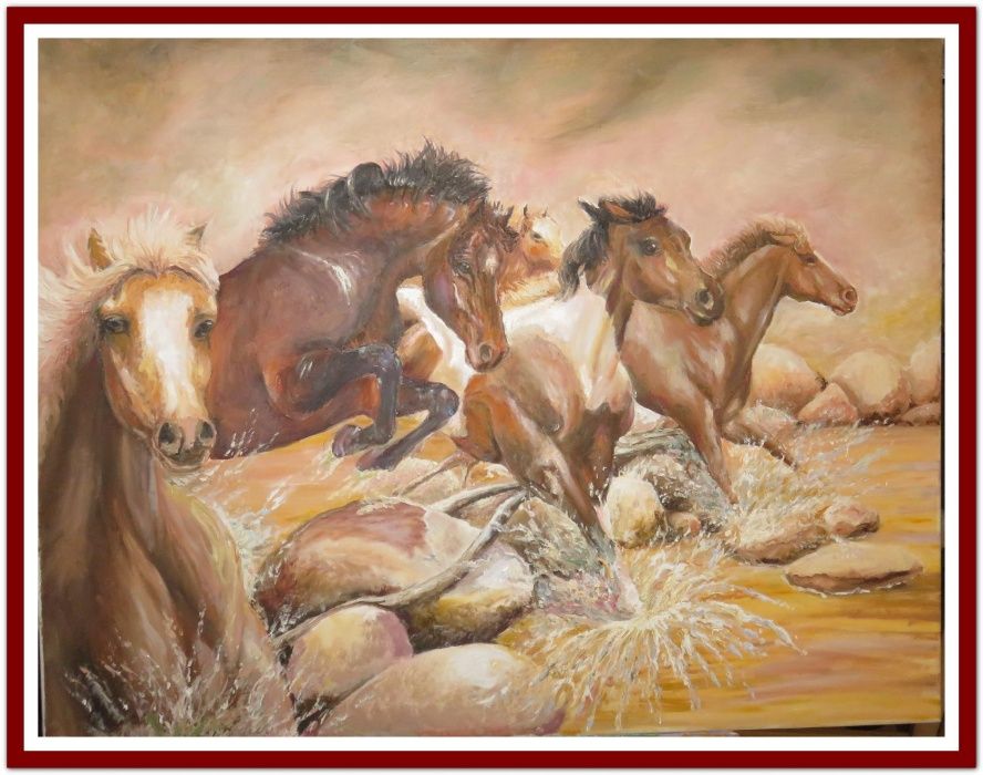 quadro pintado a mao