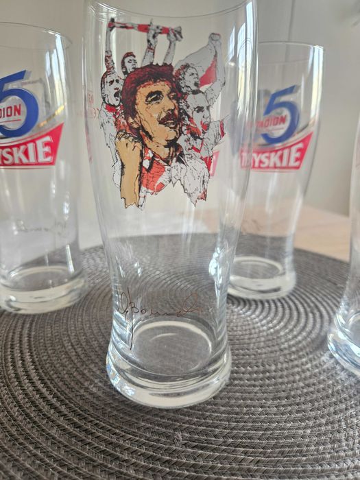 Szklanki pokale wysokie do piwa Tyskie 5 stadion