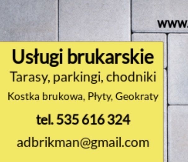 Układanie Kostki Brukowej • Płyt tarasowych • Geokraty • Tarasy • Parking •Chodnik • Opaska – Lublin, Kalinówka Świdnik MarysinŁuszczów Turka Łęczna