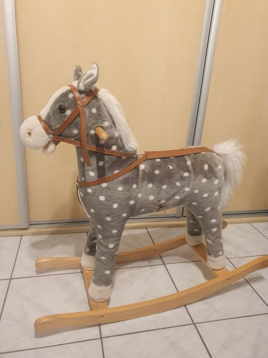 Konik na biegunach na baterie.