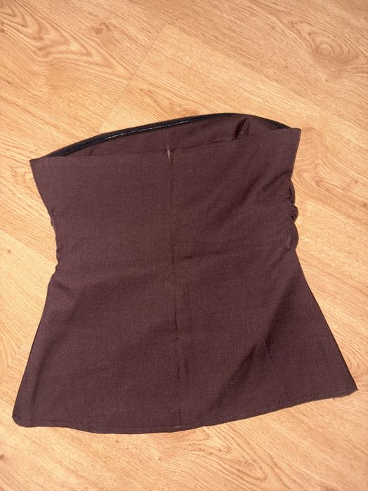 Top bandeau castanho Shein
