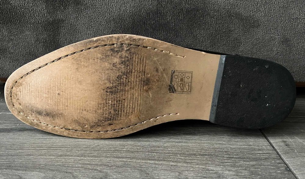 ASOS 44 Шкіряні Тассел Лофери кісточками мокасини чорні чоловічі туфлі