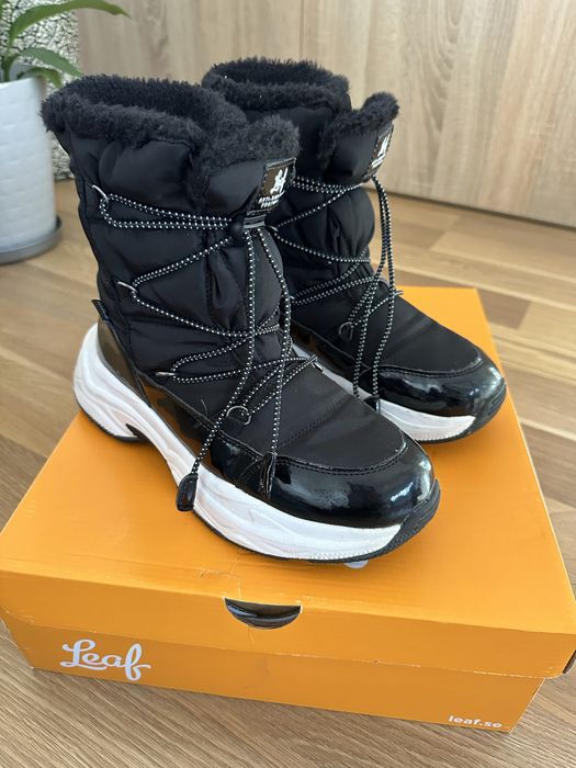 Sniegowce, buty zimowe Leaf czarne rozmiar 37