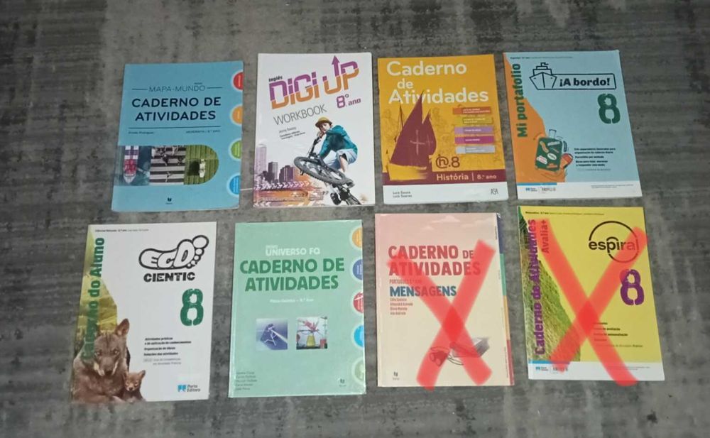 Cadernos de atividades/fichas 8° ano