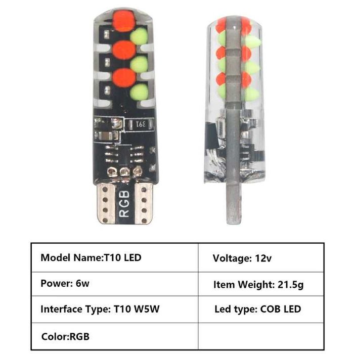 Mínimos led com comando rgb