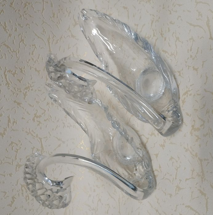 Статуэтка лебеди из стекла СССР 24см на 14