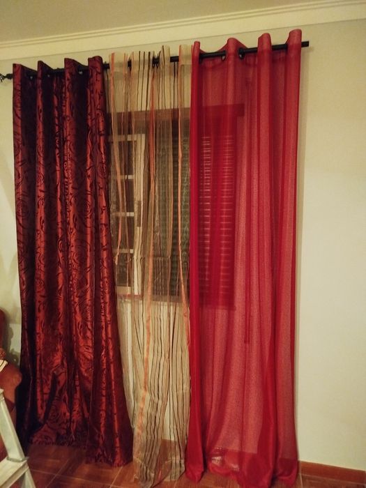 4 pares de cortinas