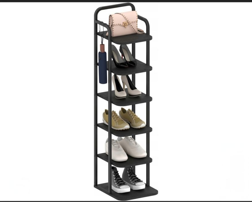 Szafka na buty Regał stojak 6-poziomowy słupek niski 101 cm wąski
