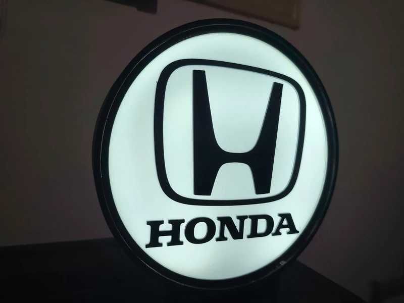 Lightbox luminaria decorativa Honda com caixa preta