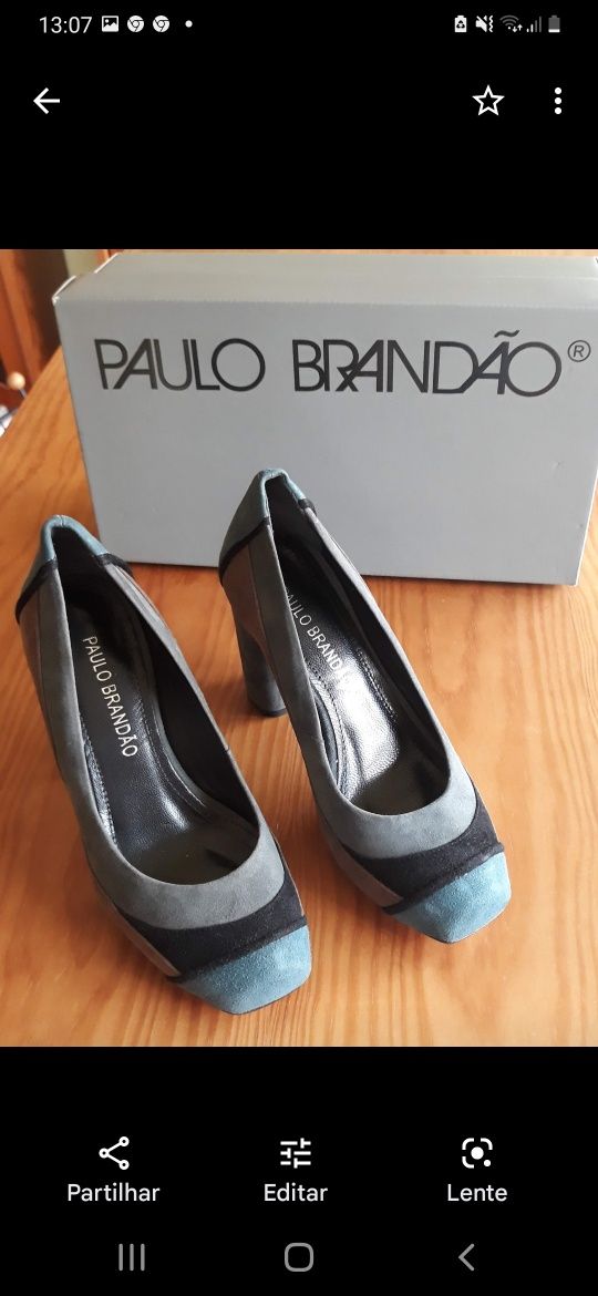 Sapatos de Sra em camurça do estilista Paulo Brandão- N°35- NOVOS Almada,  Cova Da Piedade, Pragal E Cacilhas • OLX Portugal