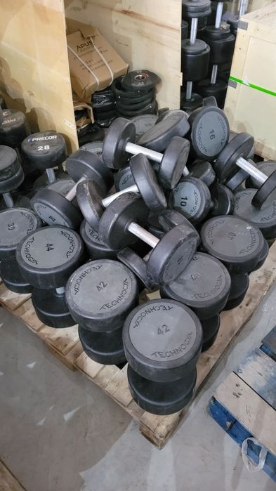 Набір гантелей technogym 4-60кг.
