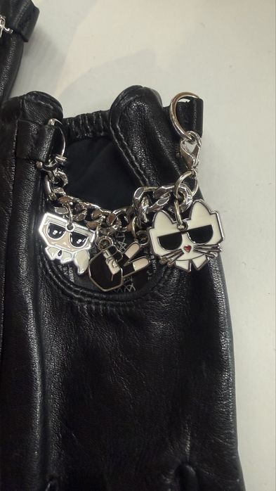 Rękawiczki bez palców czarne Karl Lagerfeld S