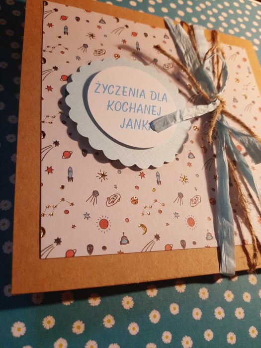 Urodziny dziecka,kartka ręcznie wykonana z życzeniami,personalizowana.