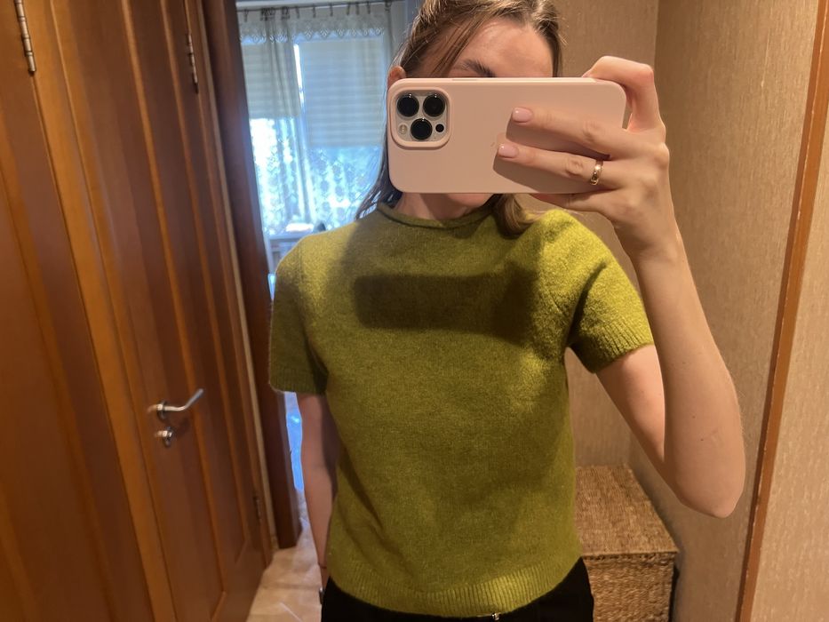Футболка zara зелена