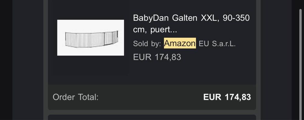 Barreira de segurança BabyDan Galten XXL (fabricada na Dinamarca)