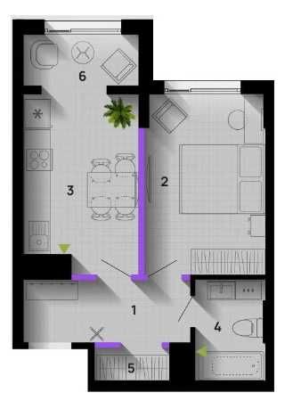 1-к. квартира в новобудові ЖК «Паркова алея» за вул. Героїв Миколаєва