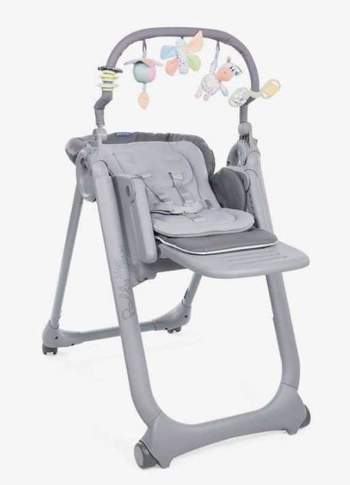 Стільчик для годування Chicco Polly Magic Relax New у сірому кольорі