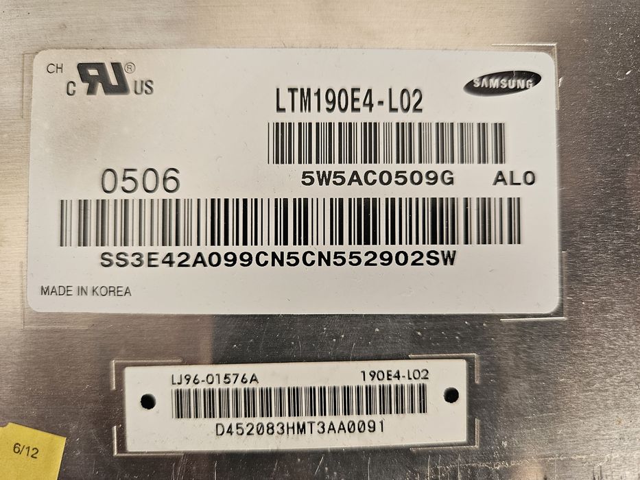 Матриця Samsung LTM190E4-L02