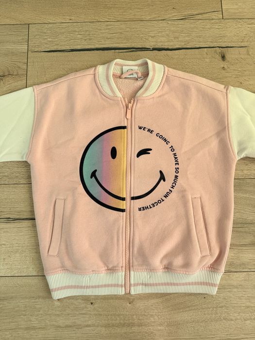 Bluza rozpinana smiley world 134 ciepła z meszkiem