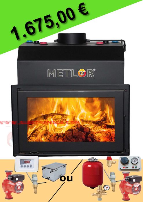 KIT Recuperador Lenha Aquecimento CENTRAL.