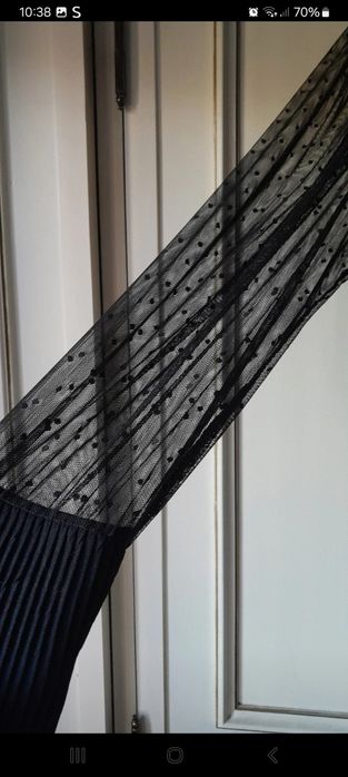 Tunica manga comprida pilssada nova xl