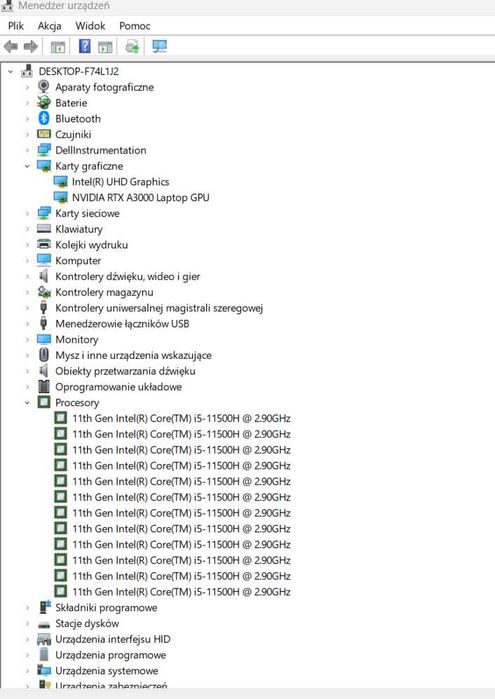 Laptop Dell Precision 7560 Intel i5-11500H 32GB RTX A3000 6GB Win 11
