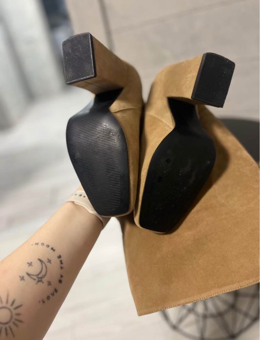 Сапожки чоботи до коліна нові