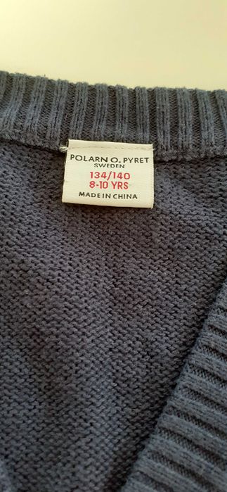 Нова кофта для хлопчика 8-10 років від POLARN O.PYRET, ріст 134/140 см, темно-синя