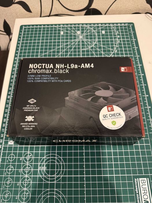 Кулер Noctua NH-L9a-AM4 chromax.black, чудовий стан з термопастою
