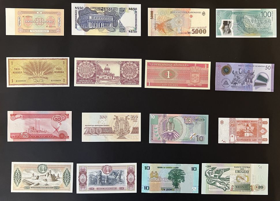 Банкноти купюри країн світу вартістю від 150 до 200 грн