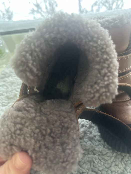 Сапожки шкіряні на овчині