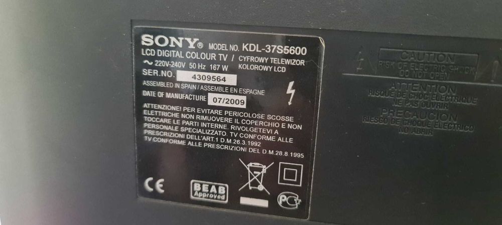 TV LCD SONY 37" como nova.