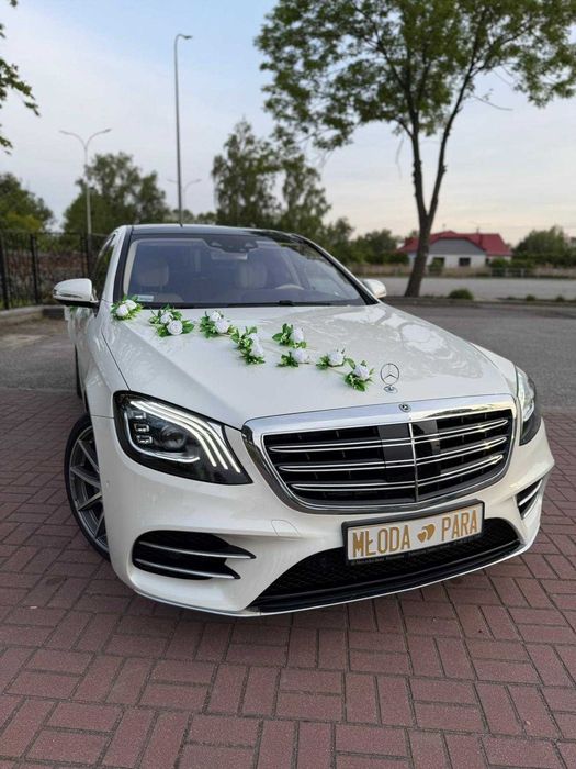 ## Auto Do Ślubu Wesele/ Mercedes S  / Wynajem / Biały diament ##
