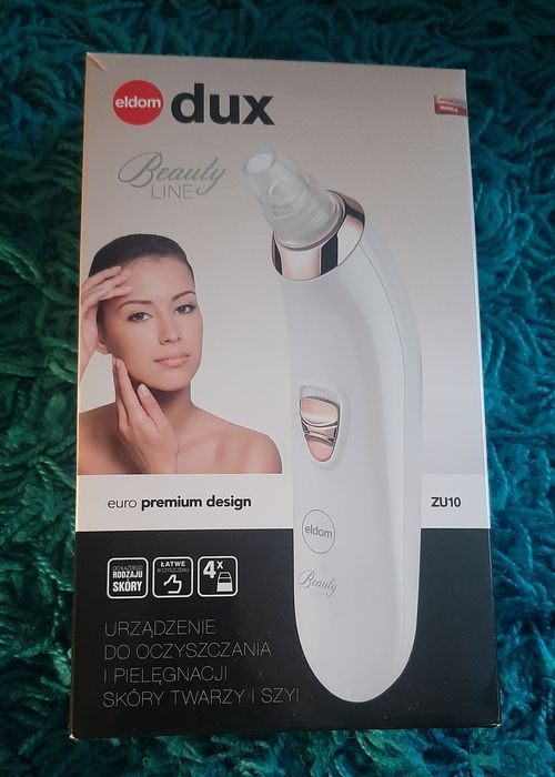 Urządzenie do oczyszczania i pielęgnacji skóry twarzy i szyi.