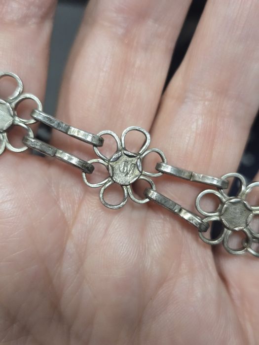 Naszyjnik girlandowy vintage etno boho PRL Warmet Orno