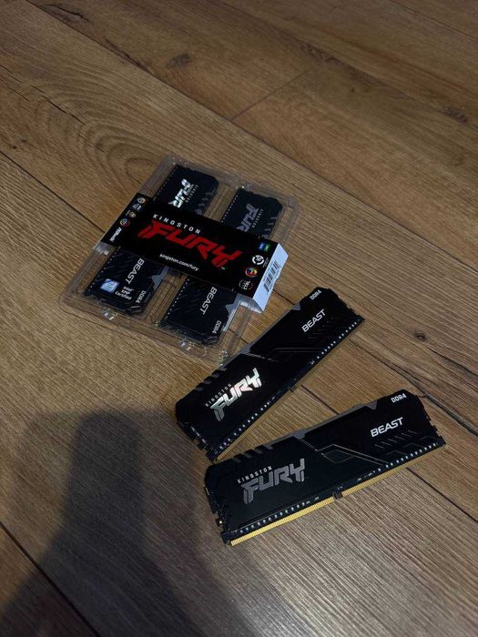 ОЗП Kingston DDR4 32GB (2x16GB) 3200Mhz FURY Beast RGB Black