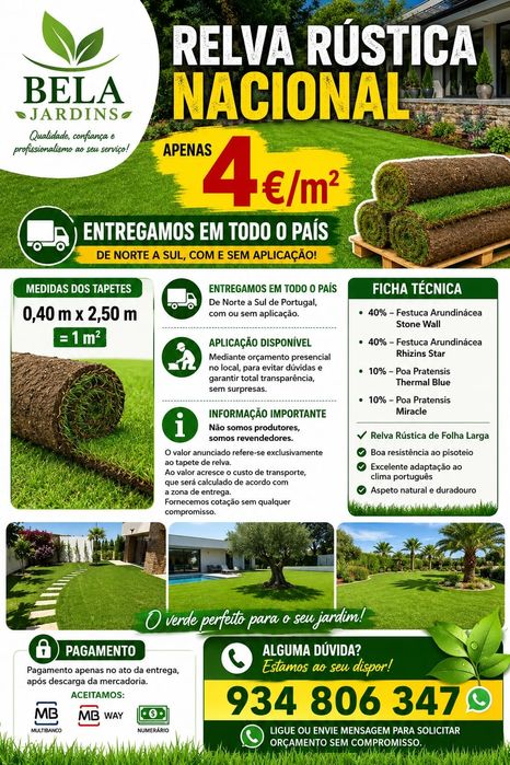 Tapete De Relva Natural