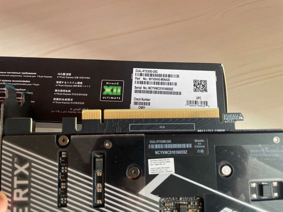 Asus RTX 3050 Dual OC Edition 8GB GDDR6