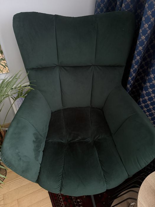 Fotele welurowe zielone