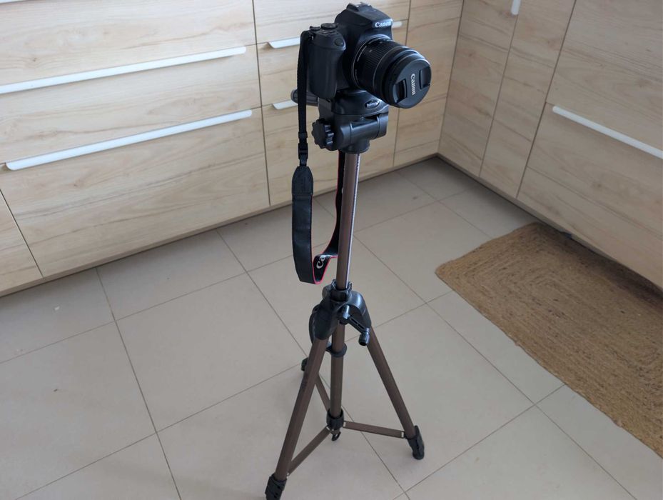 Canon EOS 250D + 3 objetivas + carregador + mala + tripé (QUASE NOVO)