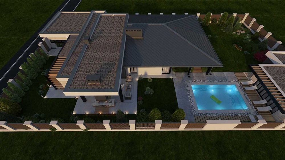 В продаже одноэтажный Дом из красного кирпича на участке 15-соток.