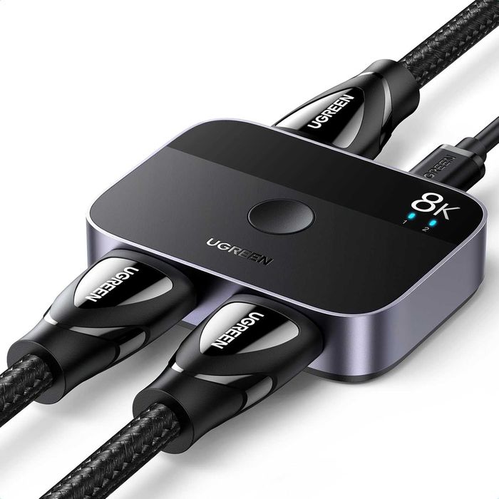 Przełącznik HDMI UGREEN 8K. Dwukierunkowy 1x2/2x1, 8K 60Hz, 4K 120Hz.
