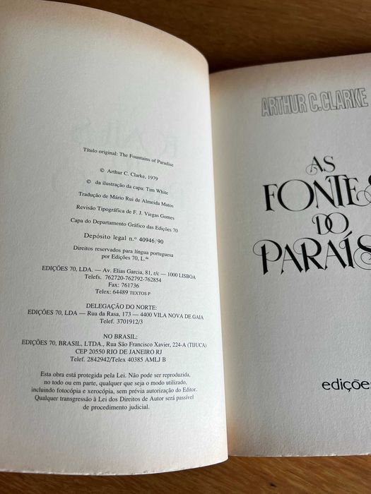 As Fontes do Paraíso   ARTHUR C. CLARKE