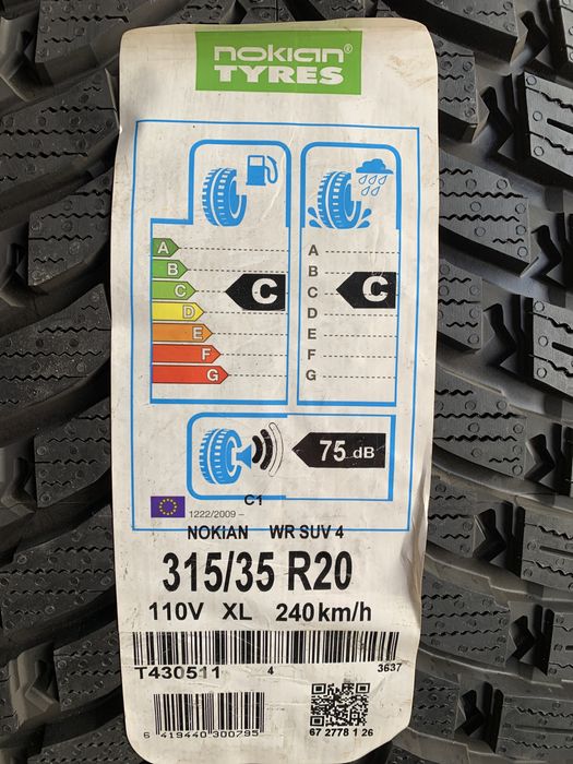 Розпродаж! нові 315/35R20 Nokian WR SUV 4 (110V XL) зимові шини