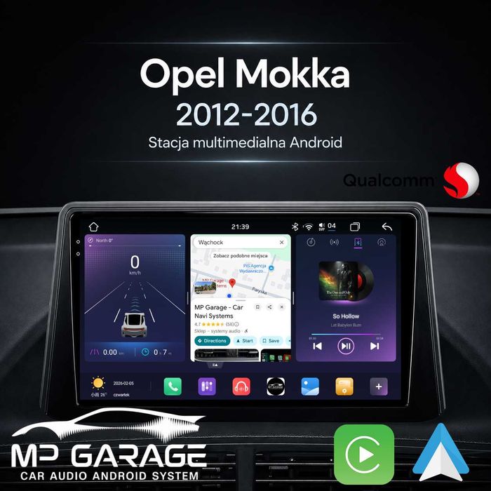 Nawigacja Opel Mokka Android_14 Apple CarPlay/AA 4G Qled LTE Montaż Gwarancja